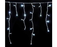 Rideau lumineux - Guirlande lumineuse de Noël 6,0 m avec 240 LED blanc froid de Gartenpirat® - Usage intérieur et extérieur