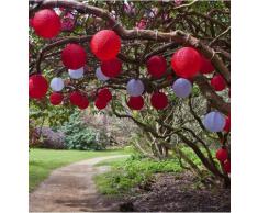 Lampion boule chinoise rouge 40 cm