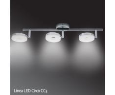 Lu-Mi® plafonnier "Linea LED Circo CC3" plafonnier Cuisine Chambre moderne
