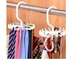 Legow® 360 Degrés Tournant Porte-Cravate Tie Rack Support Ceinture Multifonction Holder Stand Bijoux Rack Pour Bijoux Tie Ceinture Serviettes Etc (Purple)