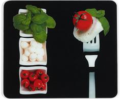 WENKO 2712951500 Plaque multi Caprese - pour plaques de cuisson vitrocéramiques, planche à découper, Verre trempé, 50 x 0.5 x 56 cm, Multicolor