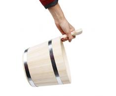 Seau de sauna en bois 7,0 litres seau d'eau avec poignée sauna BARTU