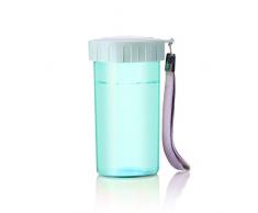 upstyle couleurs vives cug Sport bouteille d'eau en plastique transparent Seau à bouteille d'eau potable directe bouteille Large bouche sans BPA Tasse de voyage Petite taille 10,8 oz (320ML), Plastique, Green, 10.8 oz