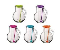 Pichet carafe à décanter pour vin eau boissons de la Bormioli modèle kufra avec seau à glace contenance 2 Litre