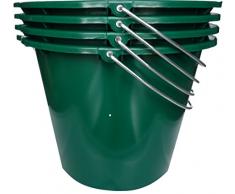 Lot de 5 20 L d'eau Clapier Seau Seau Seau Seau Mangeoire avec échelle – Très stable