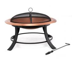 Tepro 01391 Copper Mountain Braséro haut de gamme en cuivre 74 cm de diamètre