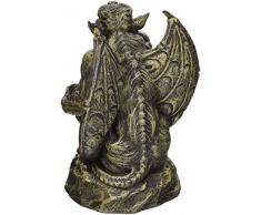 Design Toscano Statue Silas la gargouille sentinelle, moyen, pierre deux tons