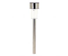 Xanlite SO112 Balise Solaire 1 LED Blanc + 1 LED RVB Gris