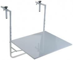 Table de balcon suspendue et rabattable , ajustable en hauteur coloris BLANC