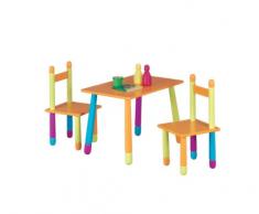 Zeller 13455 Ensemble 2 chaises et 1 table pur enfant, 40 x 60 x 42 cm / 28 x 28 x 53 cm