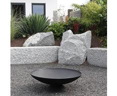 Brasero MIAMI fonte, foyer pour l'extérieur: terrasse & jardin, coupe de design ronde avec un foot, diamètre: 60 cm ou 78 cm, taille: 60x60x20 cm ou 78x78x26 cm, couleur: noir