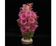 SODIAL (R)Plante Artificielle Aquatique en Plastique Violet-vert Decoration Aquarium