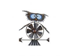 Pro Garden Girouette avec mini éolienne Motif chouette 150 cm