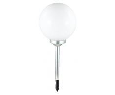 Xanlite SO200B Borne Solaire Boule LED Blanc/Gris