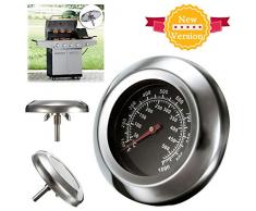 KING DO WAY Thermomètre Pour Barbecue Grille En Acier Inoxydable Outils De Barbecue BBQ Grill Thermometer Temp Gauge 49mmX75mmX13.5mm