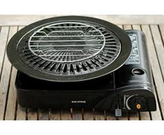2 x grille de cuisson pour barbecue à gaz de camping Réchaud à gaz avec plaque de grill : Accessoire pour Mini/cartouches – Barbecue