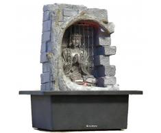 Fontaine d'intérieur Feng Shui Bouddha Rideau d'Eau 25 cm avec LED Multicolore