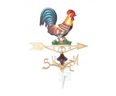 Girouette en fonte - motif coq - style antique