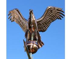 Linneborn toit Girouette en 3D Motif aigle Longueur 55 cm, y compris support universel Bronze Produit (en langue allemande)