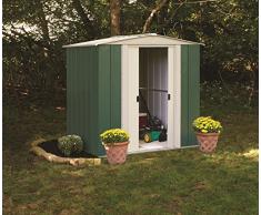 Chalet-Jardin RMG6562 Abri de Jardin Acier Galvanisé Vert/Beige 194 x 151 x 177 cm