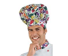 Toque de chef cuisinier blanc jaune