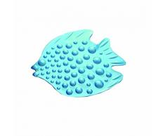 Anti-dérapant Tapis de bain Douche Of The Light Blue Bubble Poisson
