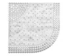 Toyma 0855/46-Tapis de Douche rectangulaire Motif gouttes 100 x 60 cm Bleu translucide 60 x 60 cm Blanco traslucido