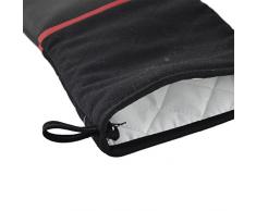 sourcingmap® Néoprène Anti-dérapant Cuisson Résistant À La Chaleur Four À Micro-ondes Gant Noir Rouge