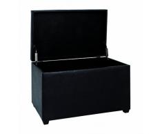 Haku Möbel 30586 Coffre de Rangement MDF/Simili Cuir Noir 40 x 65 x 42 cm