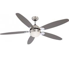 Ventilateur de plafond avec lumière et le ventilateur tirez interrupteur globo azura 0308