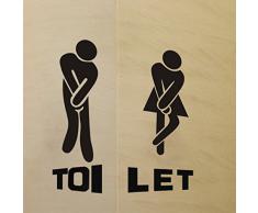 ufengke® Homme et Femme Logo de Toilettes Créatifs Stickers Muraux,Toilet Bathroom Restroom Removable Stickers Murals