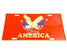 Plaque d'immatriculation Américaine Metal America Liberty Eagle