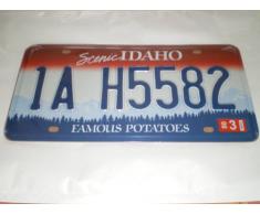 PLAQUE IMMATRICULATION AMERICAINE SCENIC IDAHO