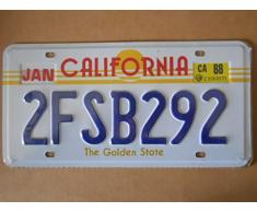 Plaque immatriculation américaine nouvelle 31 x 16 cm reproduction California Golden State