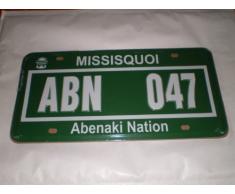 PLAQUE IMMATRICULATION AMERICAINE MISSISQUOI