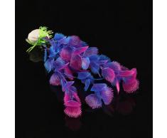 FACILLA® Plante Artificielle Bleu Violet En Plastique Décoration Aquarium