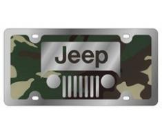 Plaque d'immatriculation américaine Jeep, camouflage