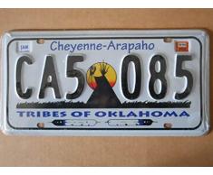 Plaque immatriculation américaine nouvelle 31 x 16 cm reproduction Oklahoma Cheyenne Arapaho