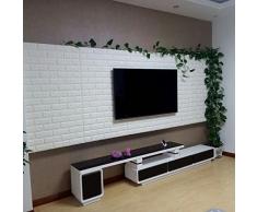 3D Sticker mural amovible autocollant Art Home Decor Papier peint Motif brique mur papier pour salon, TV toile, chambre d'enfant 59,9 x 59,9 cm maitian, blanc, 23.6"*23.6"*0.4"