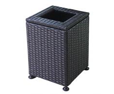 PMZLL Poubelles de salle de bain hôtel Bureau rotin en plastique poubelle extérieure. sans couverture. corbeille Hall