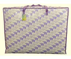 Super grand sac de rangement de 115 litres. Éléphants de lavande modèle. Toy sac, le lavage et le sac à linge