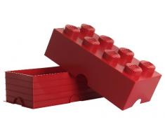 Room Copenhagen 40041751 Design Pop Moderne Brique de Rangement Lego Movie 8 Plots Polypropylène Rouge 18 x 25 x 50 cm