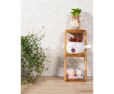 GWF huajiazi Porte-fleurs Petite étagère de bureau Multicouche balcon Bois massif salon Assemblée des fleurs