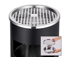 TecTake Cendrier sur pied extérieur avec poubelle + seau intérieur 30l - diverses couleurs au choix - (noir | no. 402282)