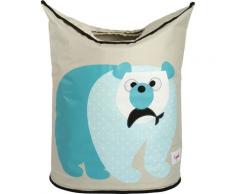 3 Sprouts - Panier et Sac à linge - Panier à linge Ours Polaire