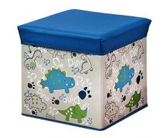Kesper 19520 Dino Boîte de Rangement/Tiroir Bois/Tissu Multicolore 40 x 40 x 40 cm