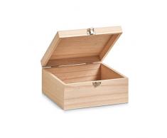 Zeller 15125 Boîte de rangement Bois Marron 20 x 20 x 9,5 cm