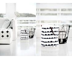 Pliable et Étanche Coton Panier à linge Sale Jouet Sac de Rangement 50 x 40 cm (Modèle Demi-cercle)