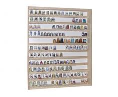 V75 - Vitrine murale 41 cm x 52 cm x 5 cm collection miniature collecteur dé à coudre tableau d'affichage train pion petit objet jouet enfant mini nain de jardin schtroumpf vitres en plexiglas clair meuble rangement étagère