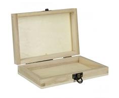 Antonio boîte cadeau en bois, boîte de rangement en bois ajustable en bois x 15,7 x 1,5 10,2 cm